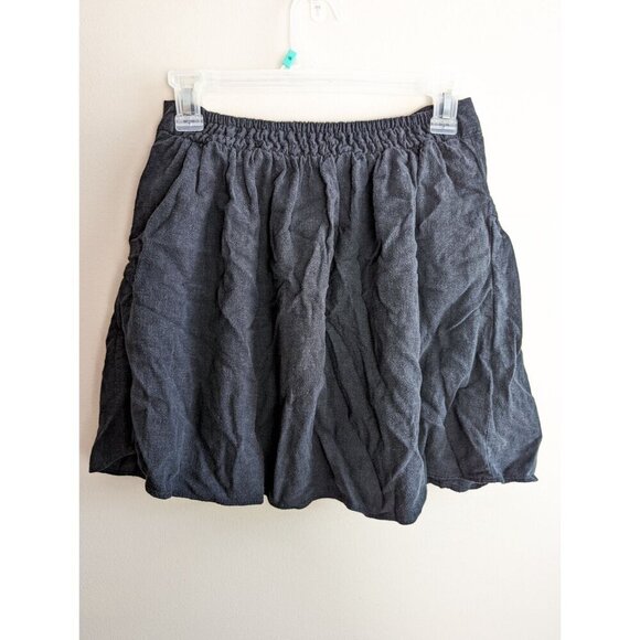 Urban Outfitters Linen Blend Button Front Pocket Mini Skirt Medium - Picture 4 of 9